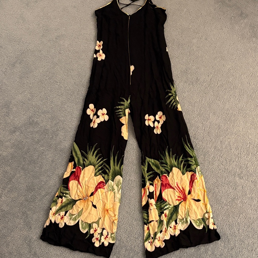 Floral Black Jumpsuit